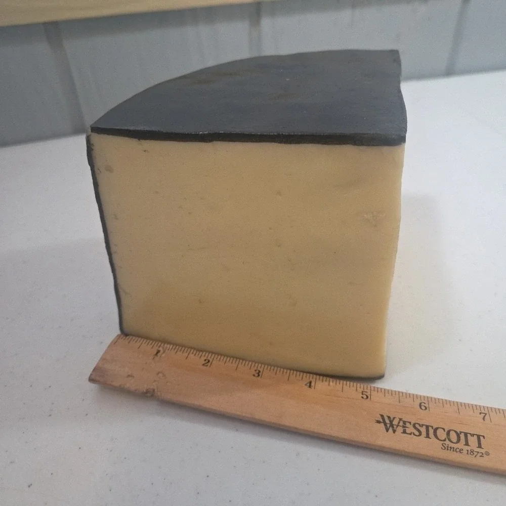 Realistic Faux Fake Wax Cheddar Cheese Wedge Deli Display Stage Movie Prop Toy